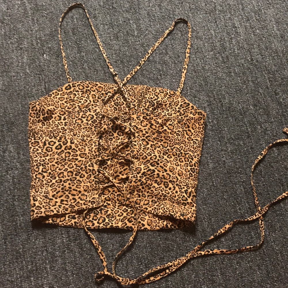 UO leopard lace back top - Picture 8 of 8